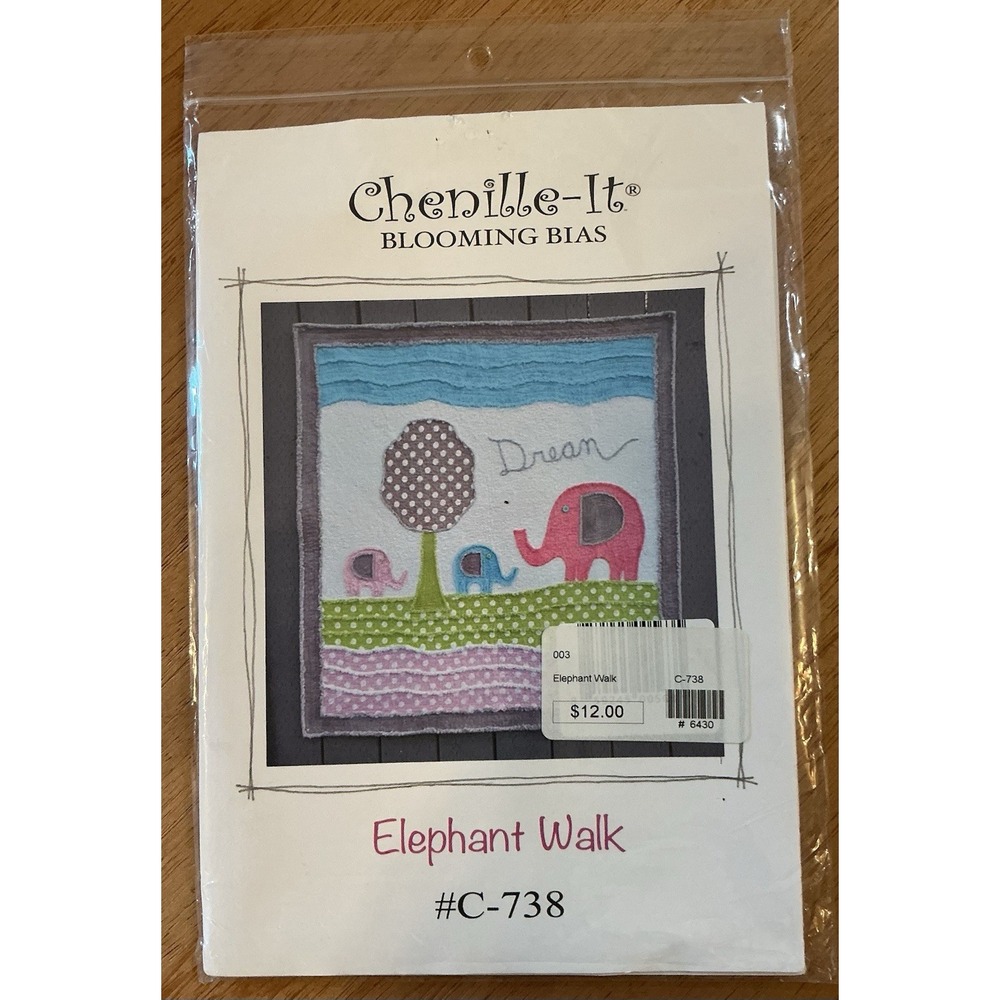 Chenille-It Blooming Bias ELEPHANT WALK #C-738 Quilt Pattern